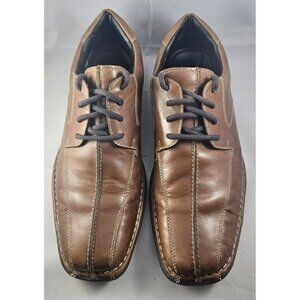 Kenneth Cole Reaction Punch Ahead Men's  Brown Lace Up  Oxford Leather Size 10,5
